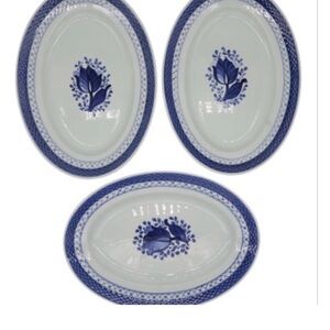 Blue and White Royal Copenhagen Oval Platter Tulip Sold Separately - 4 Available